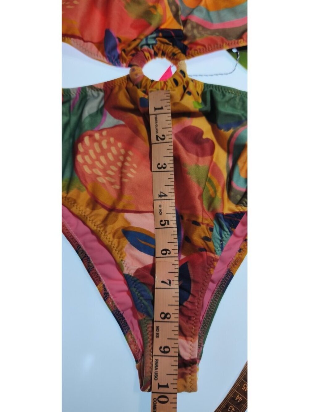 NWT Farm Rio Tropical One-Piece Swimsuit / Size Medium / Beading detail on strap - Picture 6 of 9